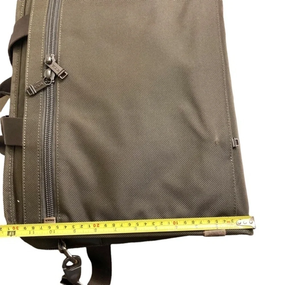 Tumi brown nylon leather combo briefcase laptop bag